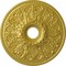 Ekena Millwork Ashley Ceiling Medallion (Fits Canopies up to 4 3/4"), 23 7/8"OD x 4"ID x 2 1/8"P, Rich Gold CM23ASRGS - alternate 1